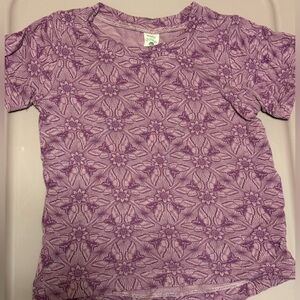 Kate Quinn Lavender Moth-Patterned Short Sleeve Tee